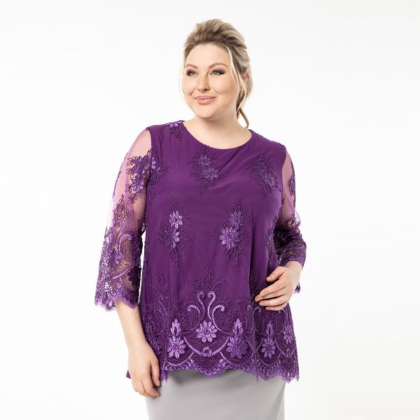 tunic, knitwear, purple