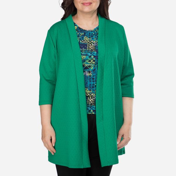 Cardigan, jersey, green