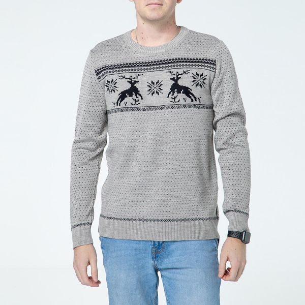 Jumper, knitted, gray