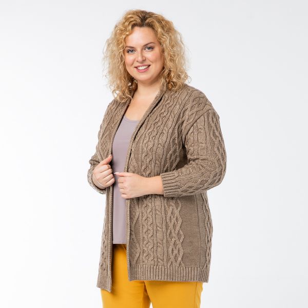 Cardigan, long, beige